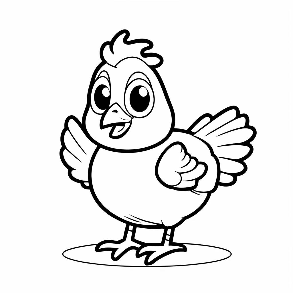 Charming Chicken Coloring Page for Kids Coloring Page for Kids – Free Printable